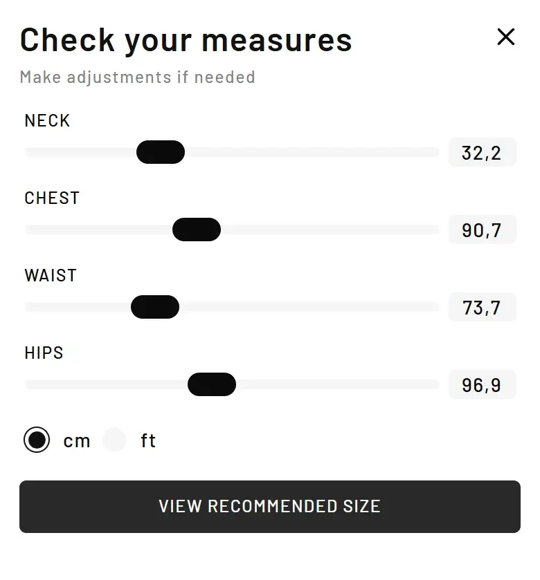 SizeFlow: body measurements